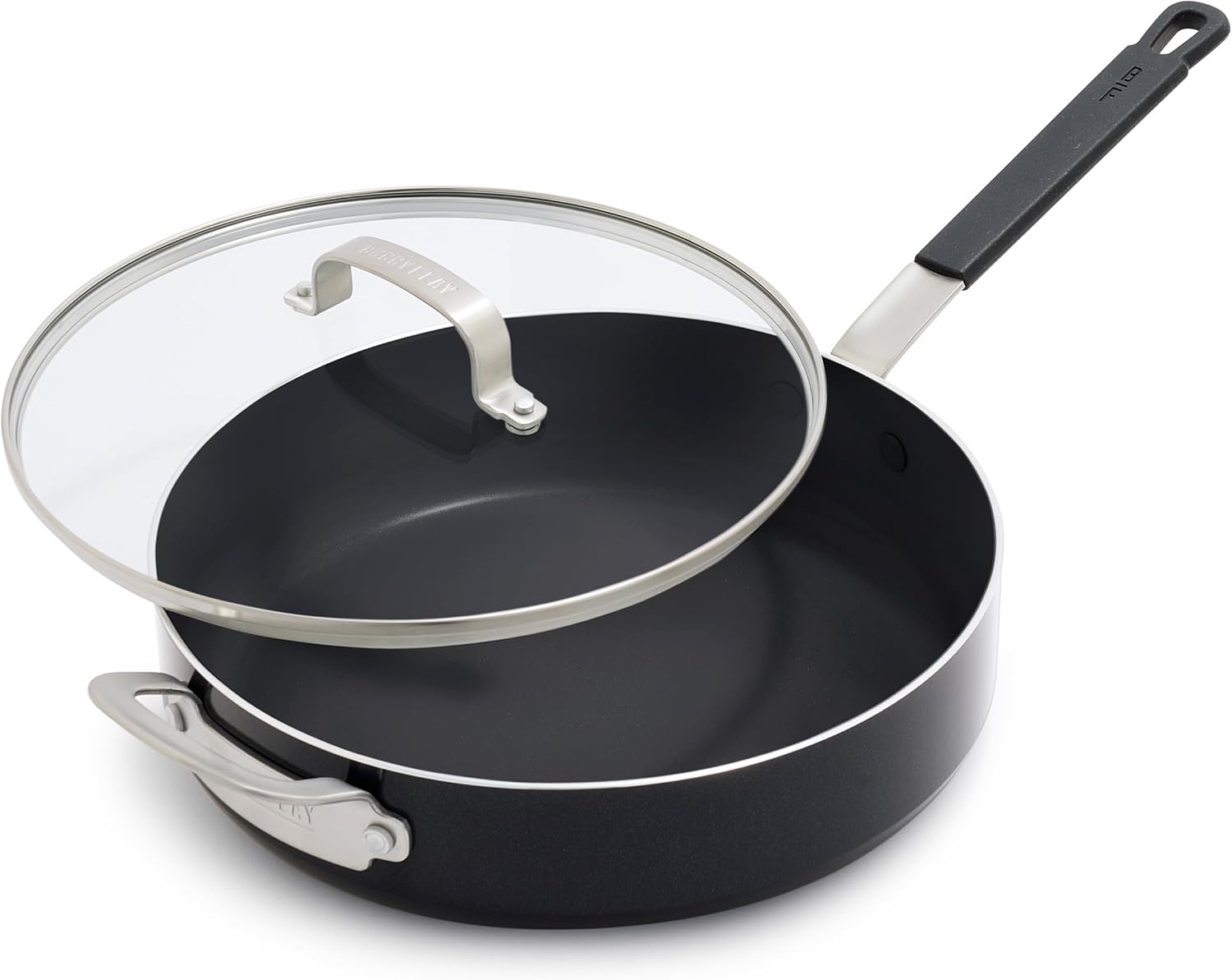 GreenPan x Bobby Flay 4.5QT Ceramic Nonstick Sauté Pan with Lid, Black