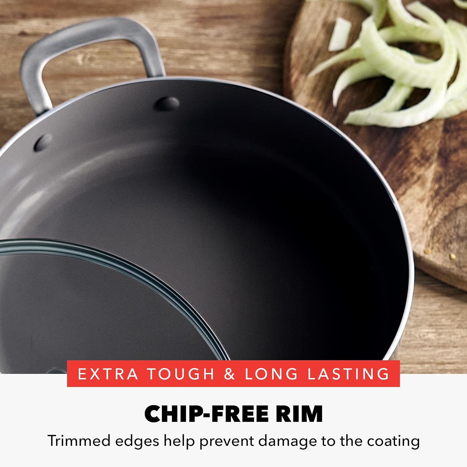 GreenPan x Bobby Flay 4.5QT Ceramic Nonstick Sauté Pan with Lid, Black