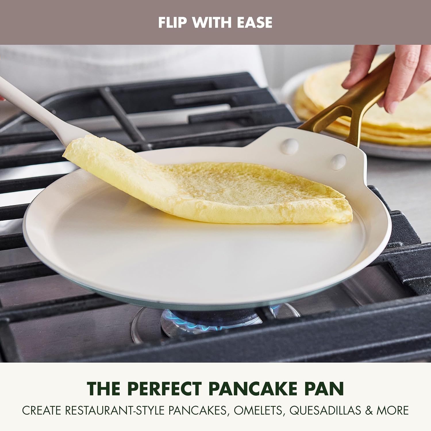 GreenPan Reserve Crepe and Pancake Pan, Latte