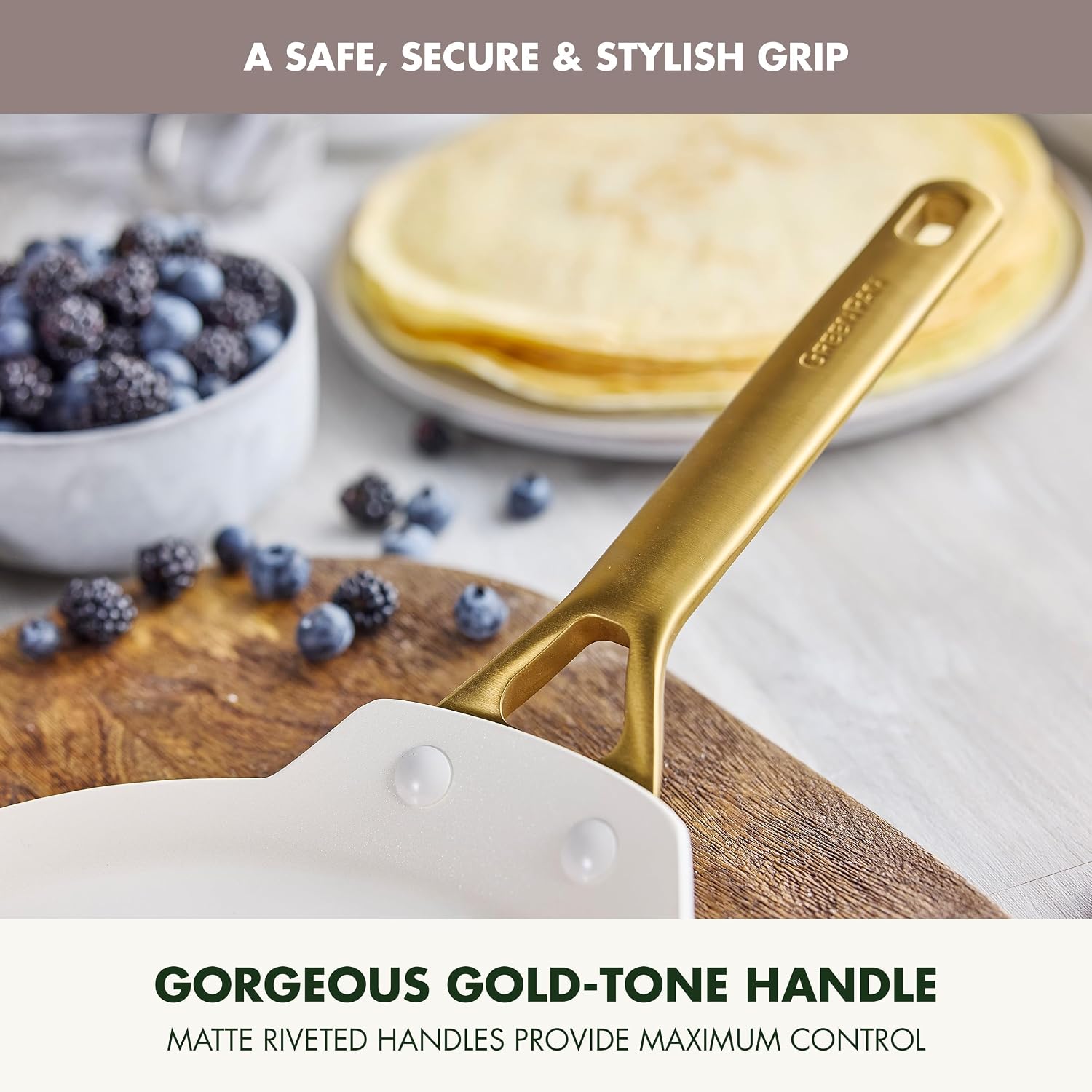 GreenPan Reserve Crepe and Pancake Pan, Latte