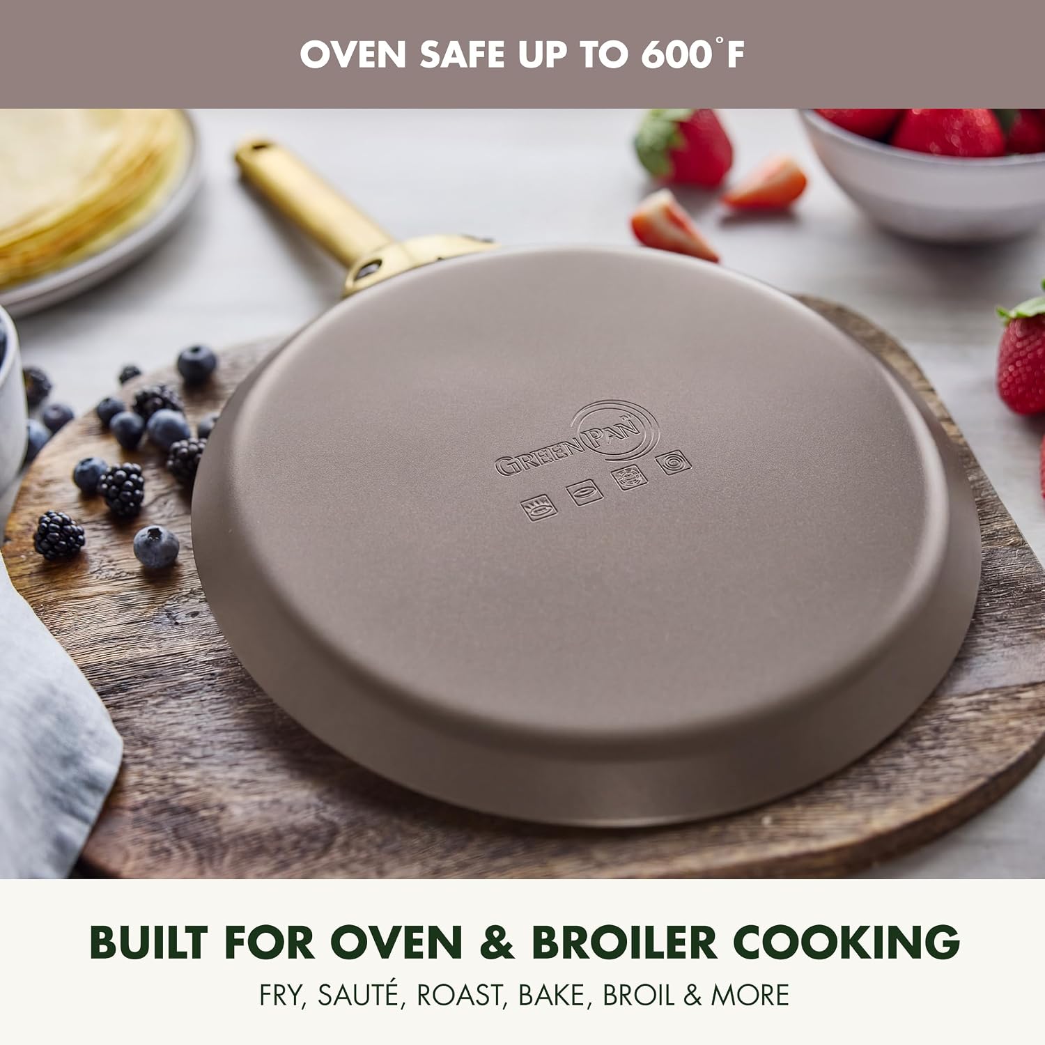 GreenPan Reserve Crepe and Pancake Pan, Latte
