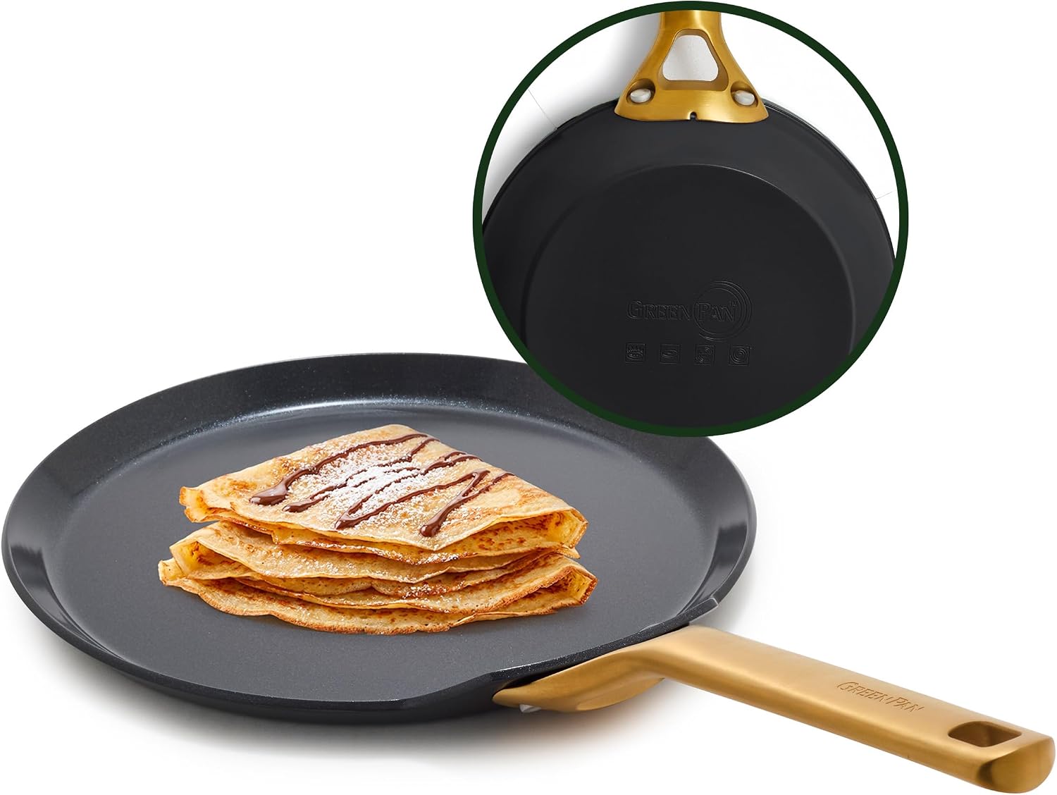 GreenPan Reserve Crepe and Pancake Pan, Black