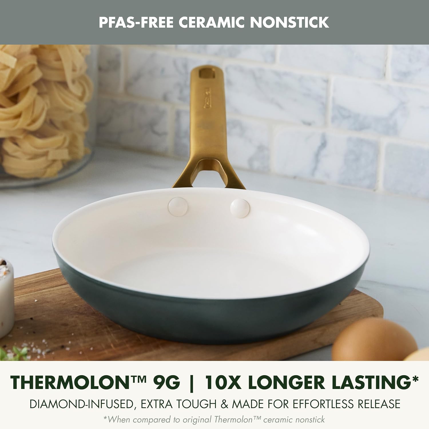 GreenPan Reserve Pro 8" Frying Pan Skillet, Spruce Green