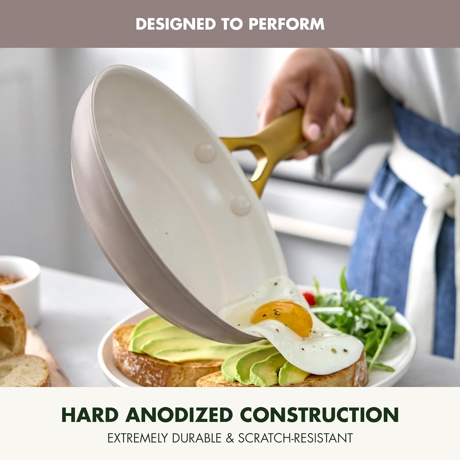 GreenPan Nonstick Reserve Pro 10” & 12” Frying Pan Set, Latte
