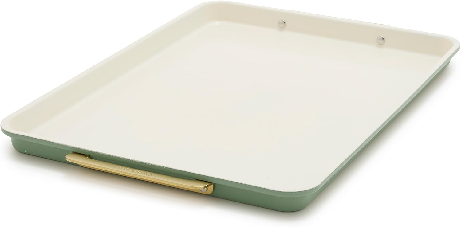 GreenPan Bakeware 13" x 18" Ceramic Nonstick Half Sheet Pan, Sage Green