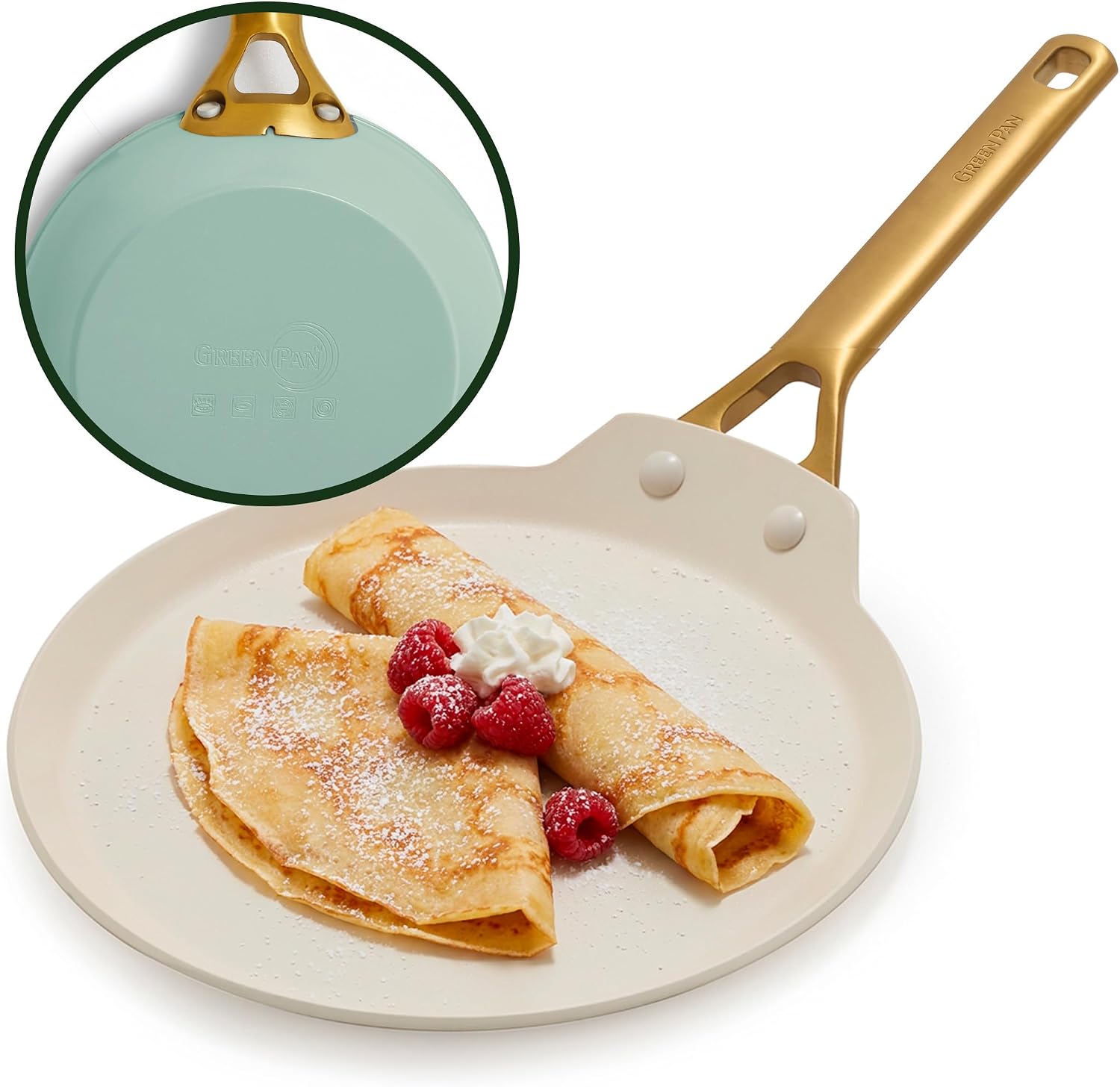 GreenPan Reserve Crepe and Pancake Pan, Seaside Blue