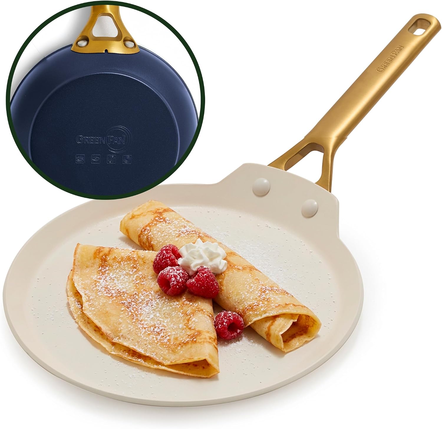 GreenPan Reserve Crepe and Pancake Pan, Twilight Blue
