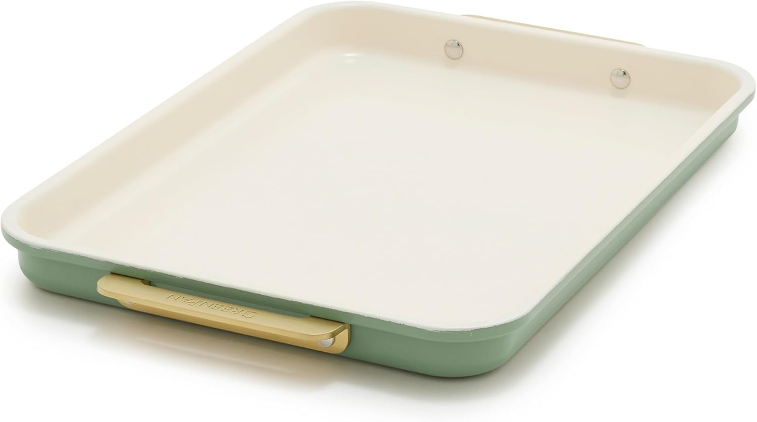 GreenPan Bakeware 13" x 9" Ceramic Nonstick Quarter Sheet Pan, Sage Green