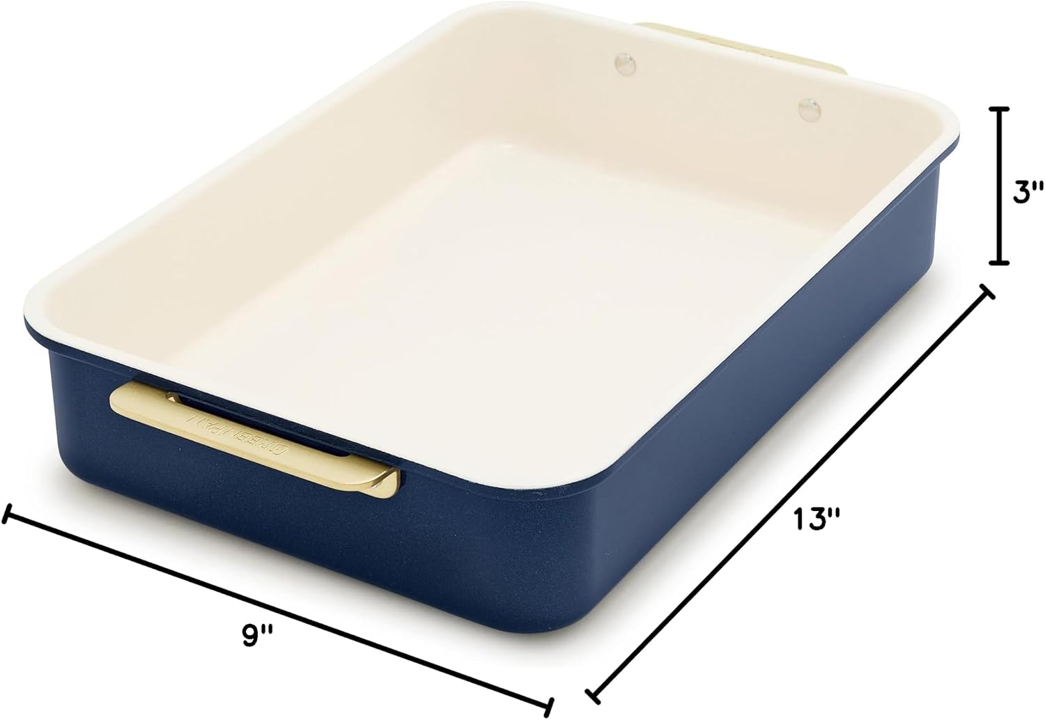 GreenPan Bakeware 13" x 9" Nonstick Rectangular Cake Pan, Oxford Blue