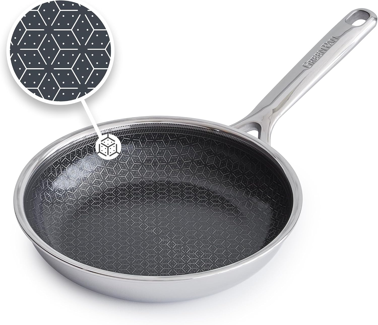 GreenPan Hybrid Spectra 10" Stainless Steel PFAS-Free Nonstick Frying Pan