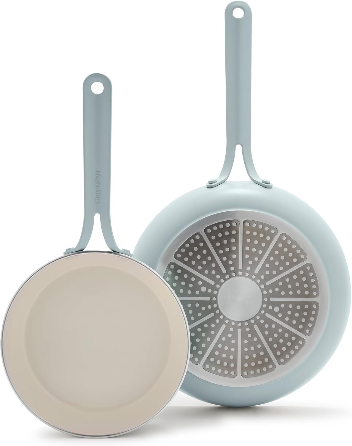 GreenPan Nova 2 Piece Ceramic Nonstick Frying Pan Set, Coastline Blue