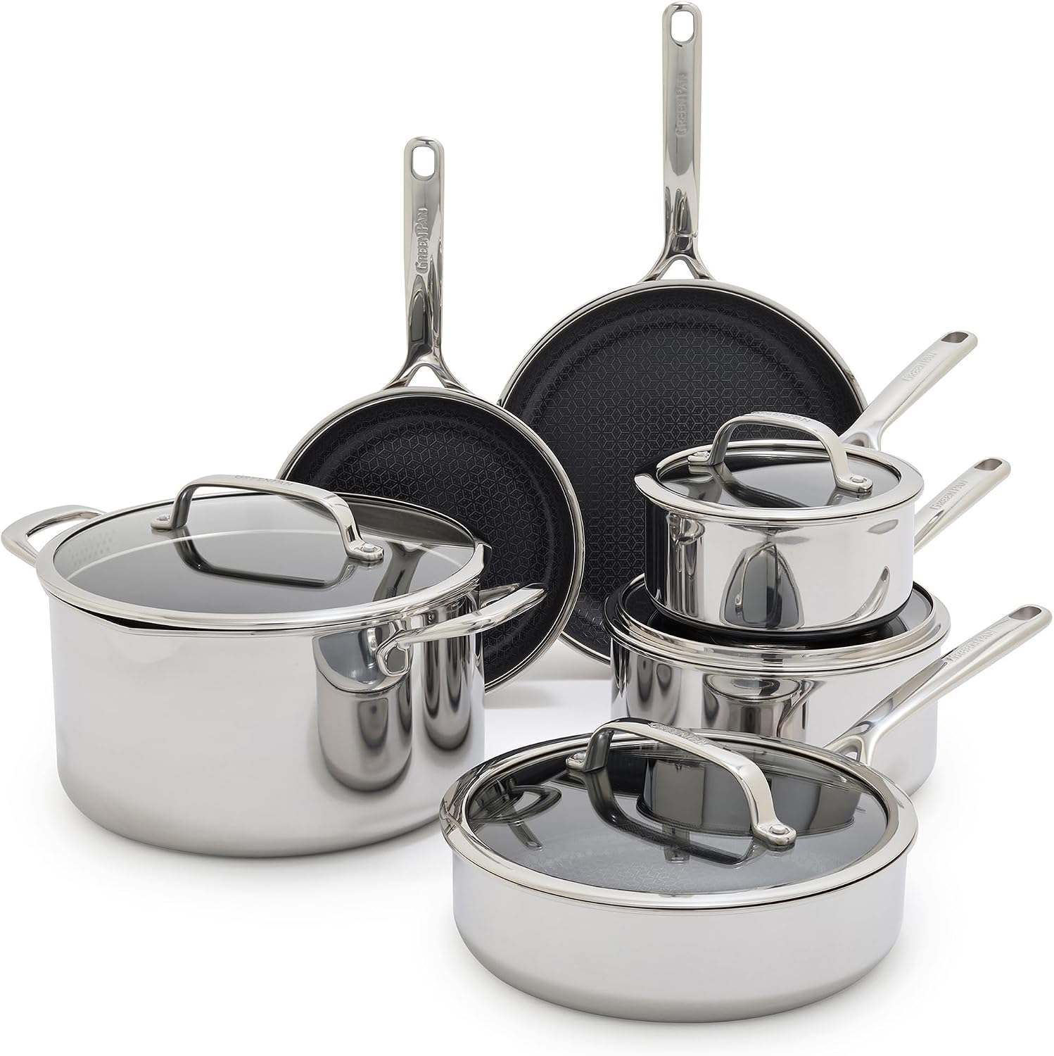GreenPan Spectra Hybrid 10pc Stainless Steel Cookware Set