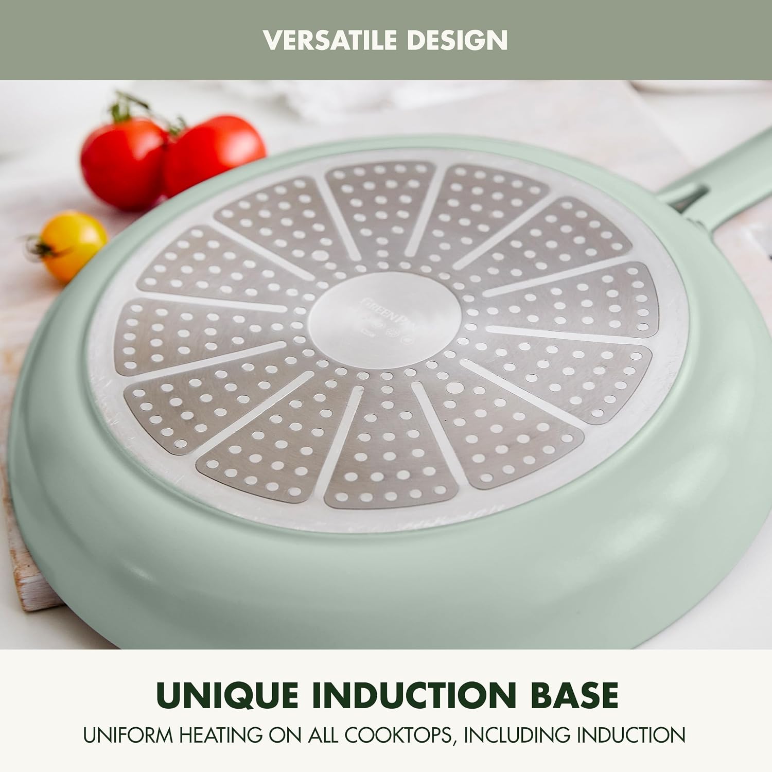 GreenPan Nova 12" Ceramic Nonstick Frying Pan Skillet, Pistachio Green