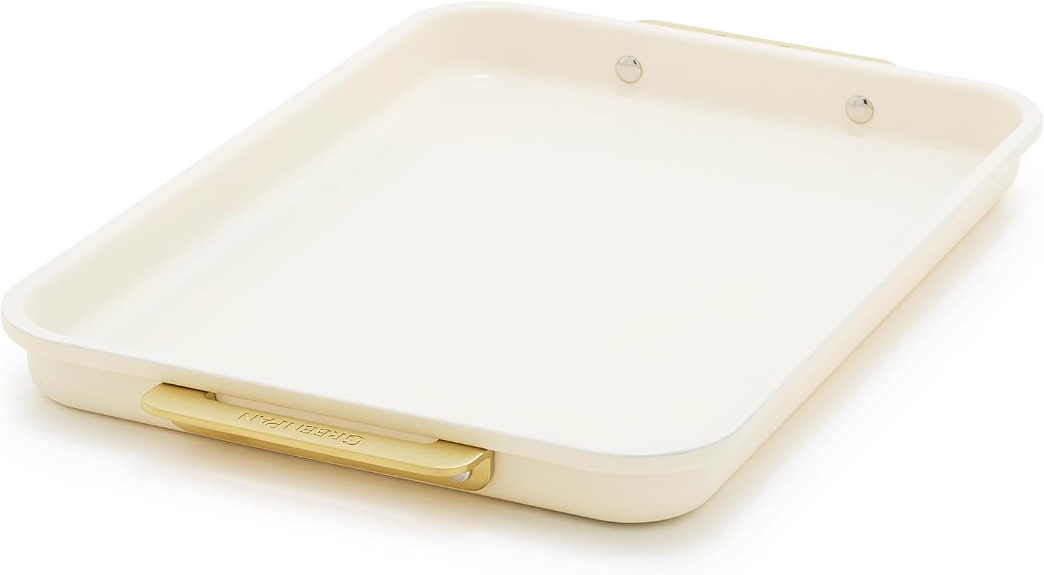 GreenPan Bakeware 13" x 9" Ceramic Nonstick Quarter Sheet Pan, Cream