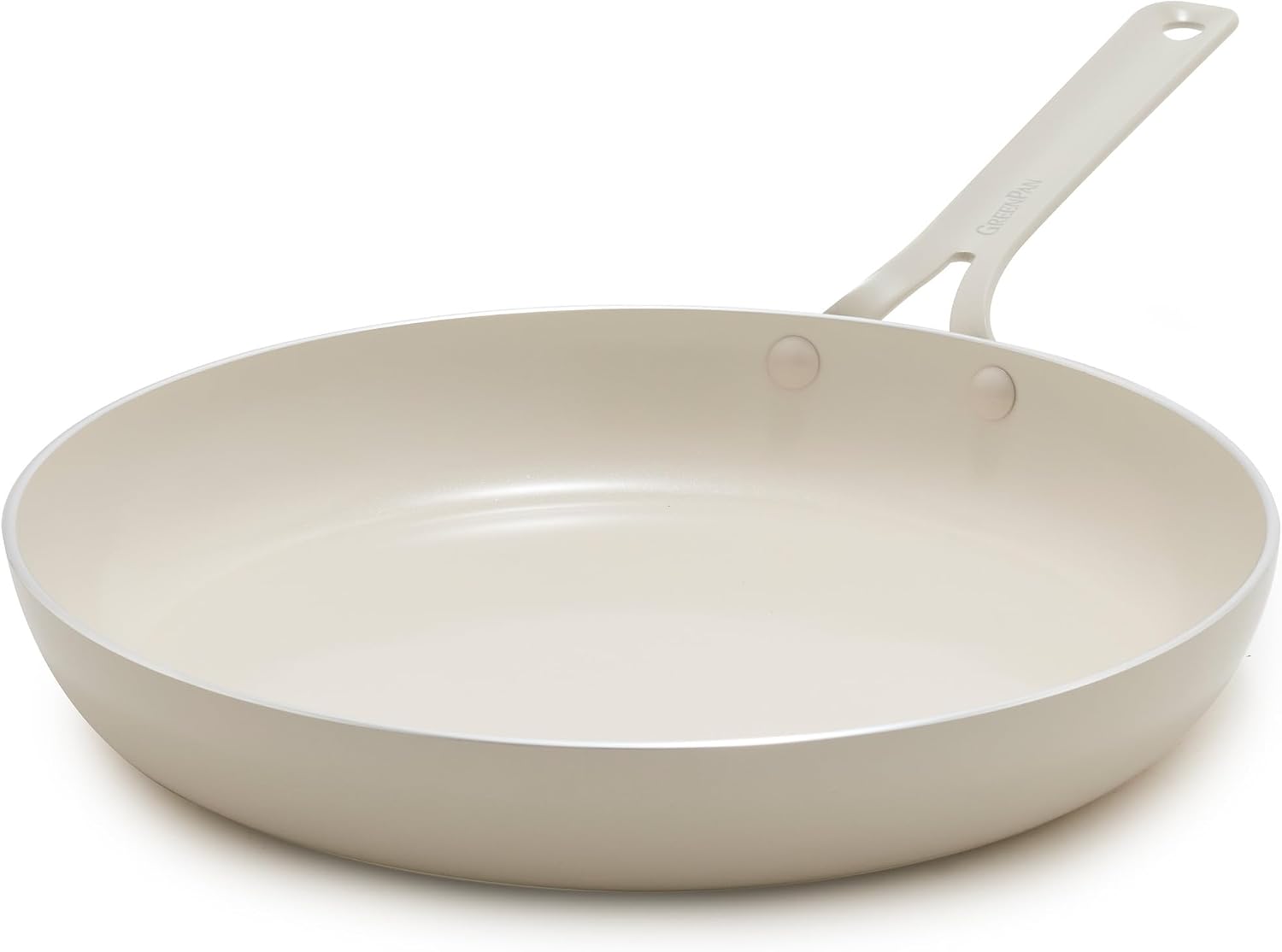GreenPan Nova 12" Ceramic Nonstick Frying Pan Skillet, Cream White