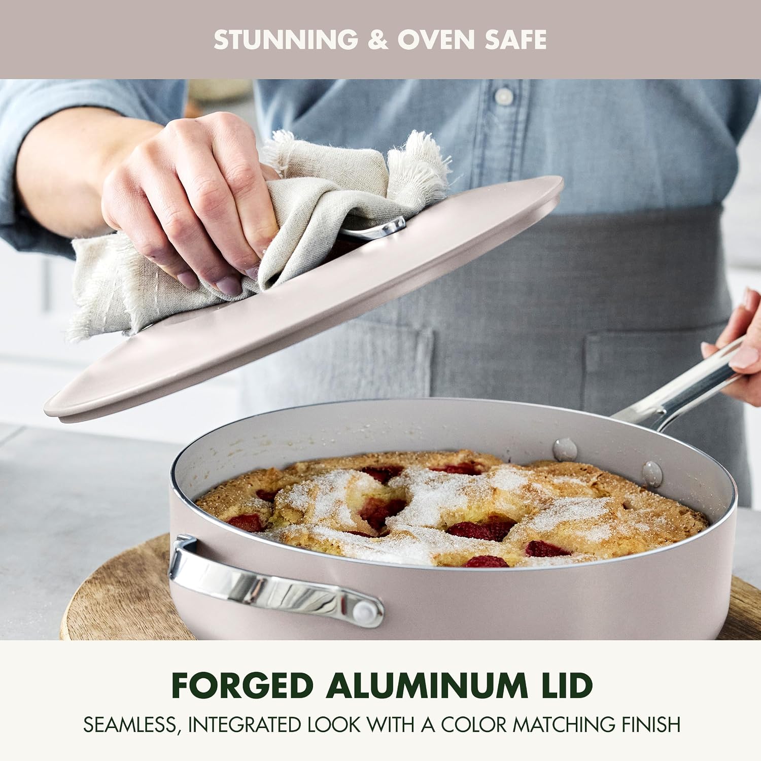 GreenPan Nova 10-Piece PFAS-Free Ceramic Nonstick Cookware Set, Clay
