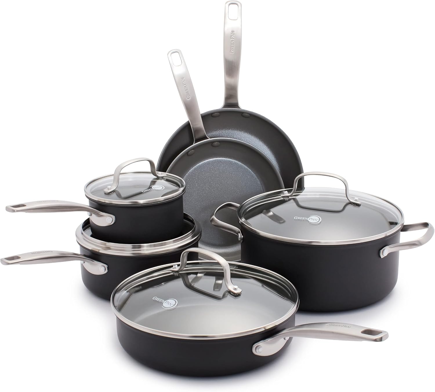GreenPan Chatham PFAS-Free Ceramic Nonstick 10 Piece Pots & Pans Set