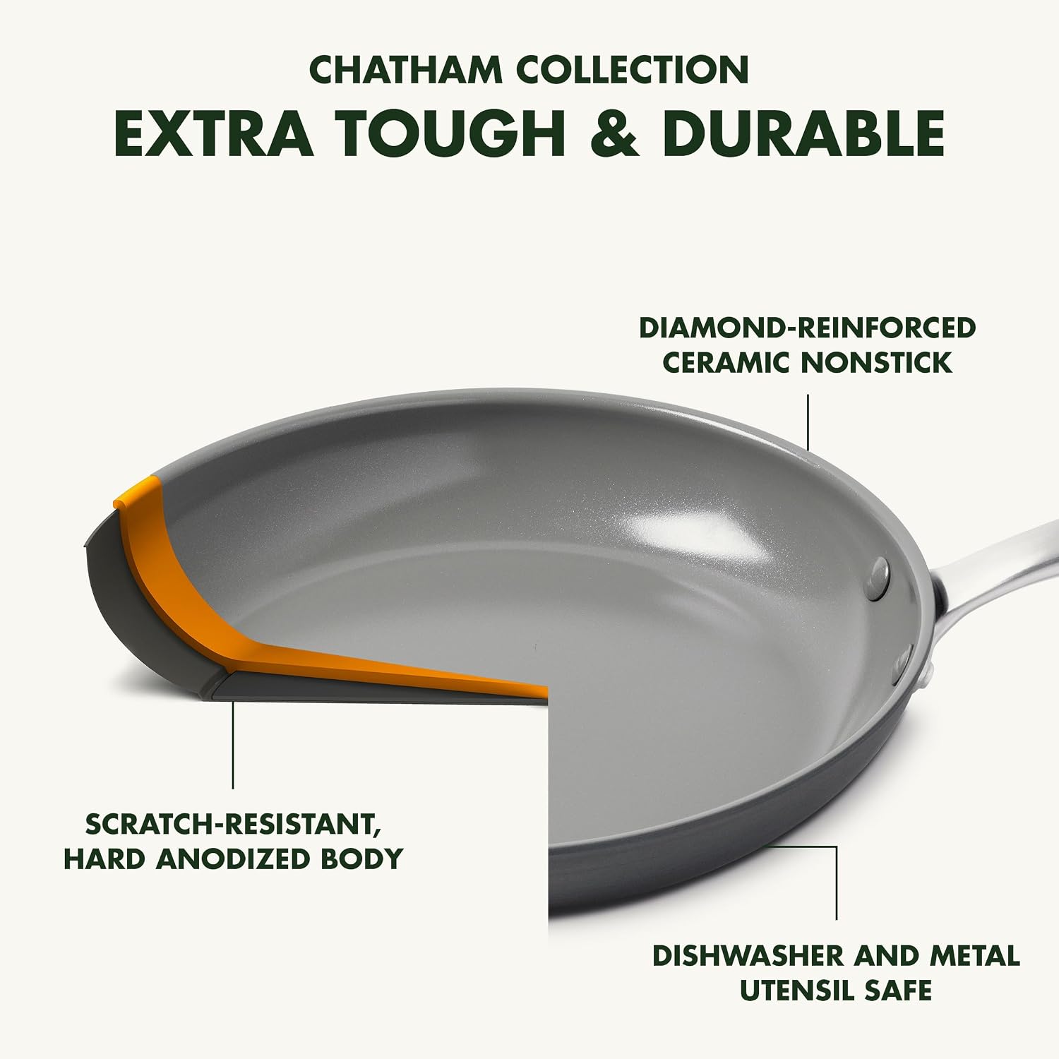 GreenPan Chatham PFAS-Free Ceramic Nonstick 10 Piece Pots & Pans Set