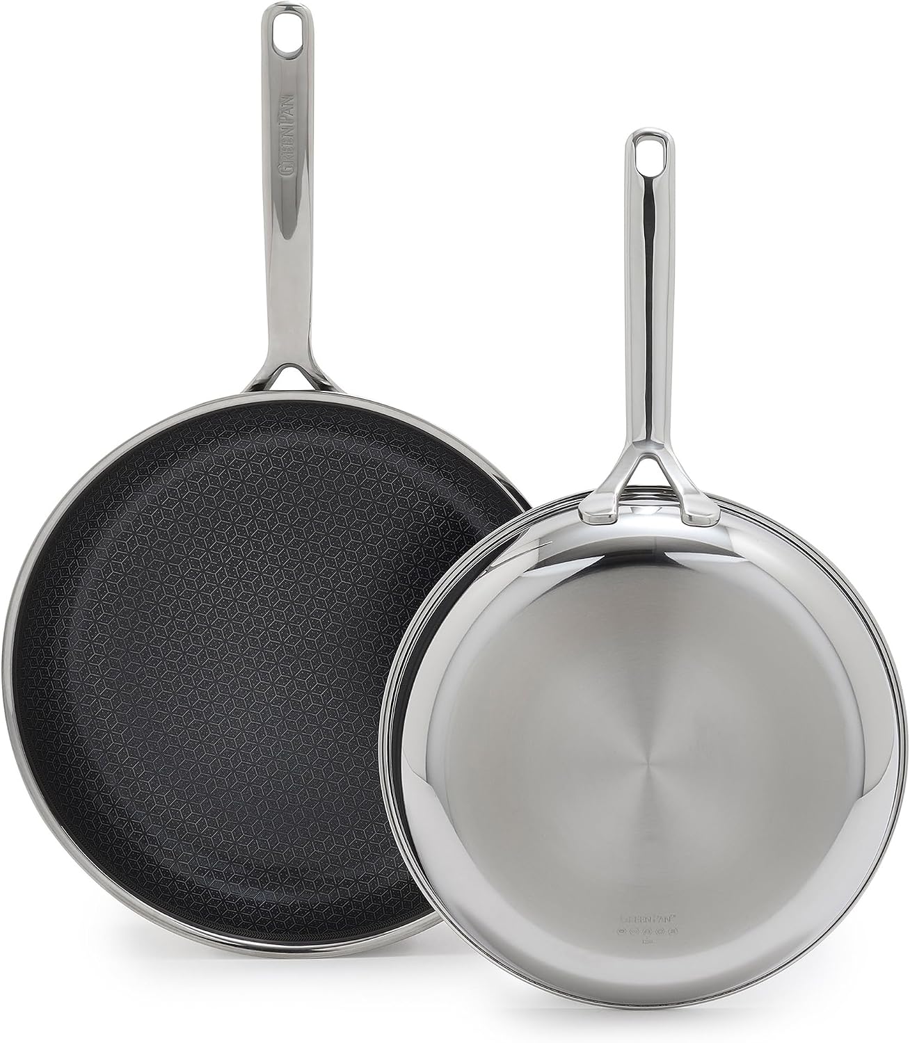 GreenPan Spectra 2pc(10" & 12") Hybrid Stainless Steel Nonstick Skillet Set