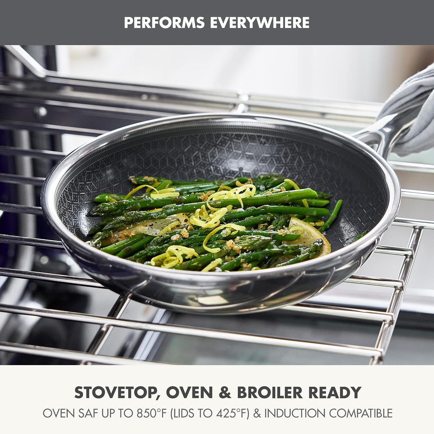 GreenPan Hybrid Spectra 8" Stainless Steel PFAS-Free Nonstick Frying Pan