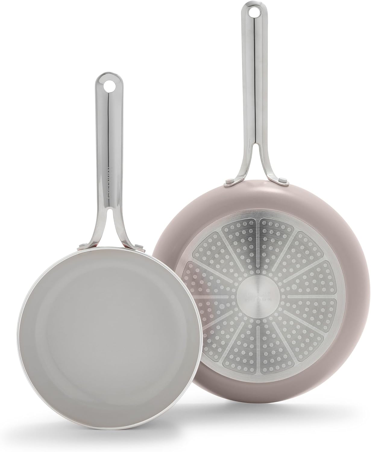 GreenPan Nova 8” & 10” PFAS-Free Ceramic Nonstick Skillet Set, Clay