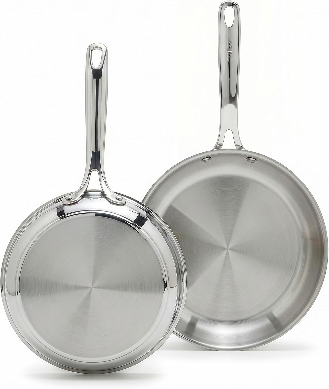 GreenPan x Bobby Flay 8” and 10” Frying Pan Skillet Set, Stainless Steel