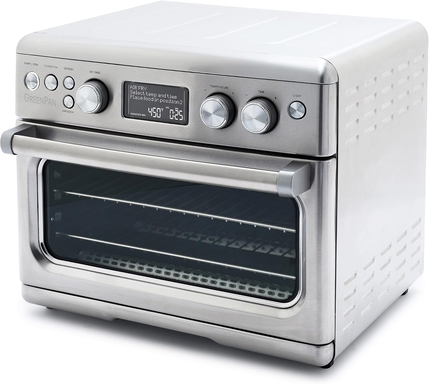 GreenPan 13-in-1 Elite Countertop Convection Oven & Air Fryer, Stainless Silver