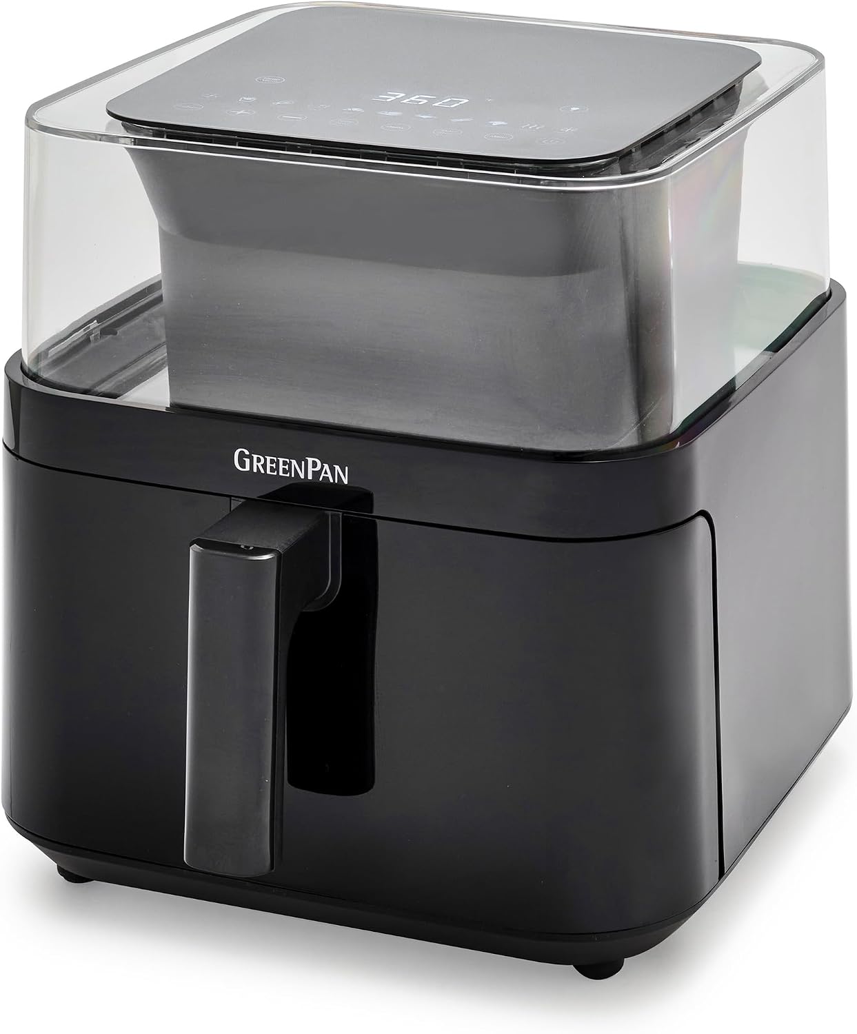 GreenPan Clearview Extra Large 7QT Air Fryer, Glossy Black