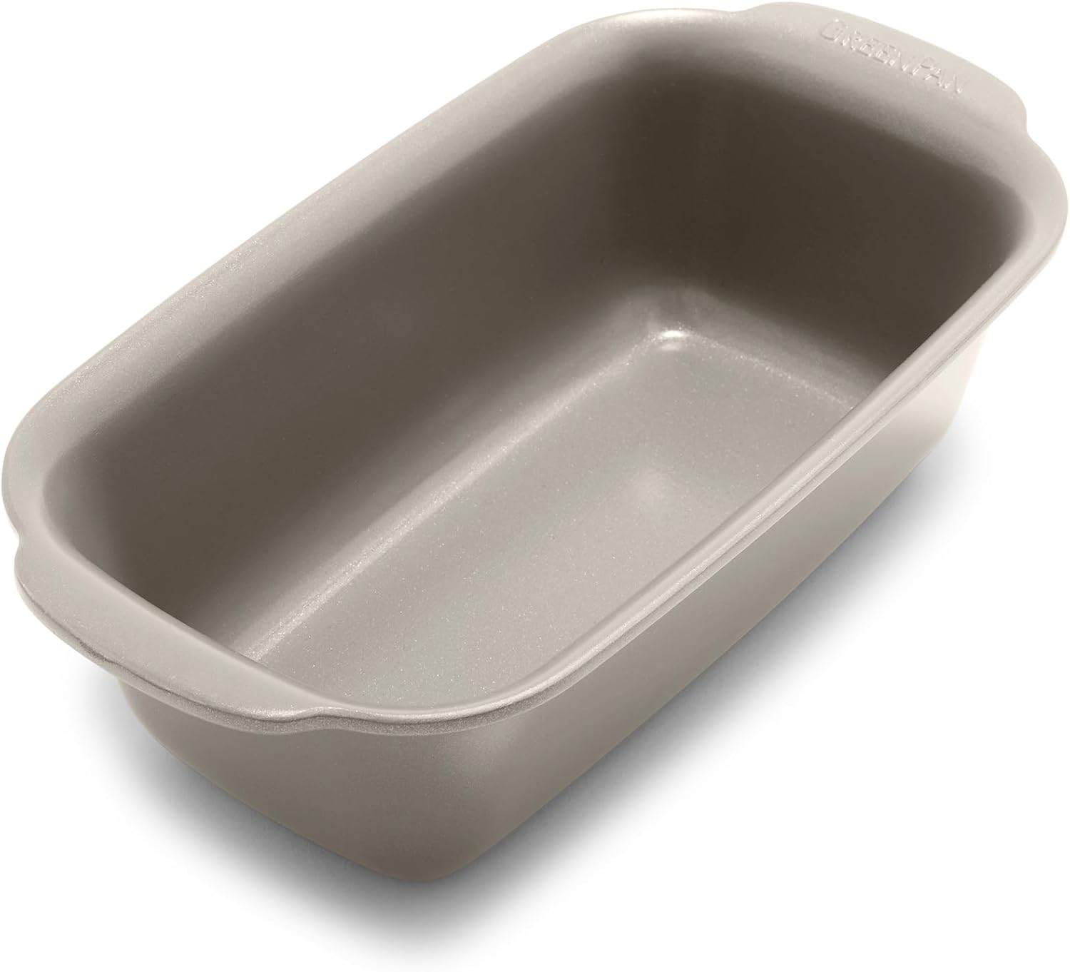 GreenPan Premiere Ovenware Healthy Ceramic Nonstick 1 lb. Loaf Baking Pan, PFAS-Free, Warp-Free Bakeware, Durable Quick Heating, Oven & Broiler Safe to 600F, Dishwasher Safe, Taupe